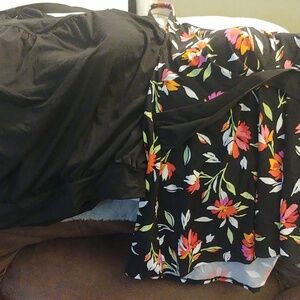 Lands' End Black and Pink Tankini Top 18w  And Black Tankini Top 18w DDD